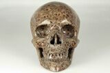 Polished, Brown Wavellite Stone Skull #199600-1